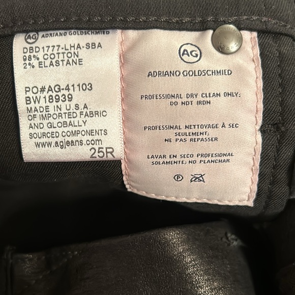 NWOT AG Farrah Skinny HR Black Ankle Coated Front Jeans - Picture 6 of 7